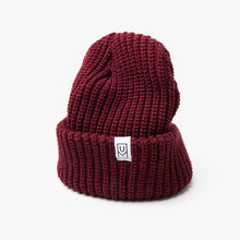 Load image into Gallery viewer, Chunky Knit Beanie (Burgundy)