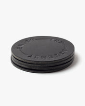 Load image into Gallery viewer, Leather Coasters (Enjoy the Journey - Set of 2 - Black)