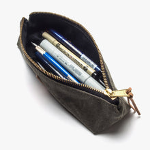 Load image into Gallery viewer, Small Waxed Canvas Pouch (Army)