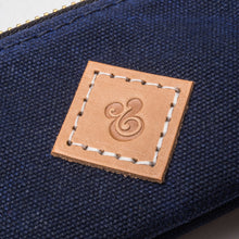Load image into Gallery viewer, Small Waxed Canvas Pouch (Navy)
